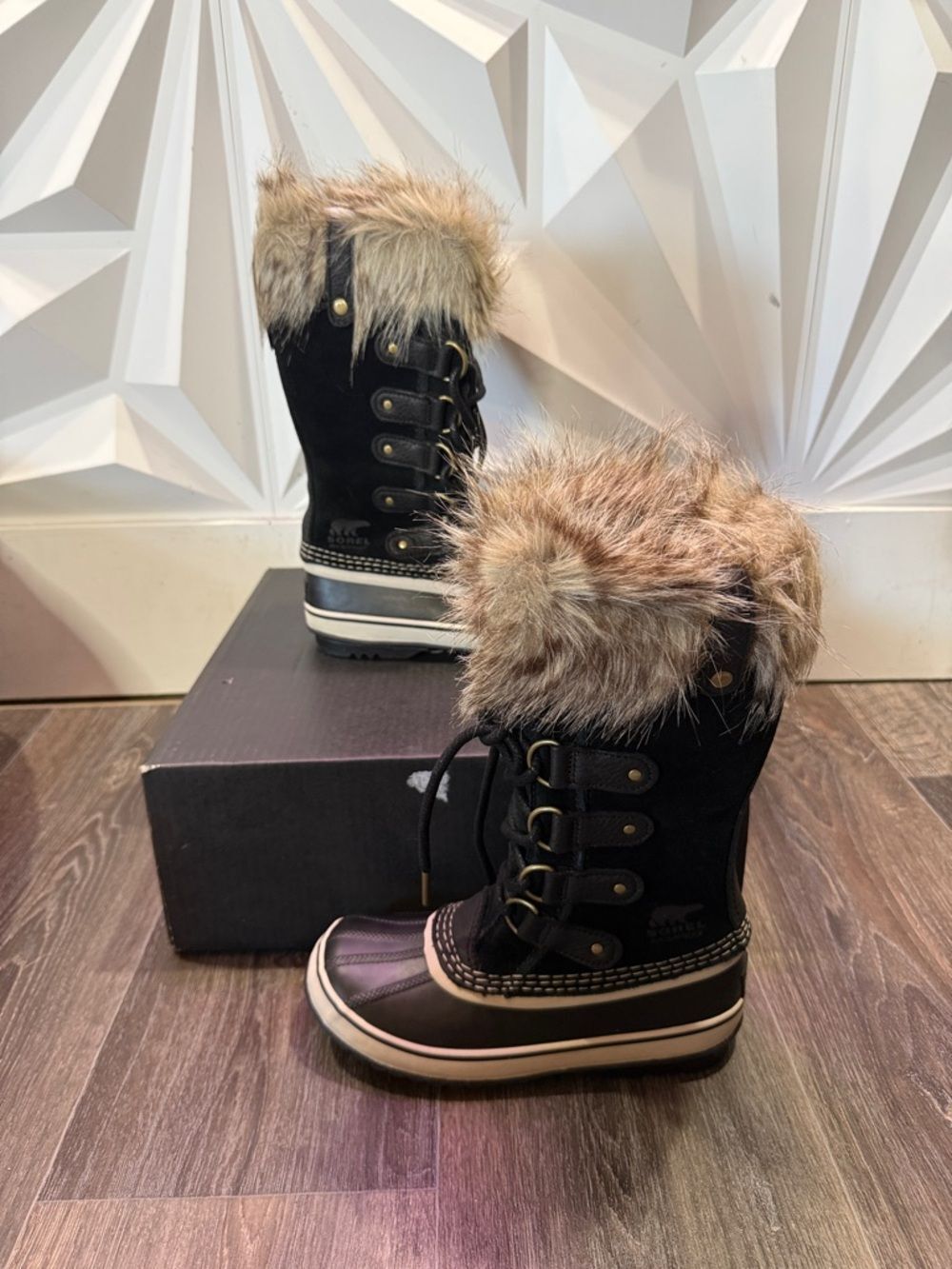 Sorrel Joan of Arctic waterproof Black Boots Sz 5